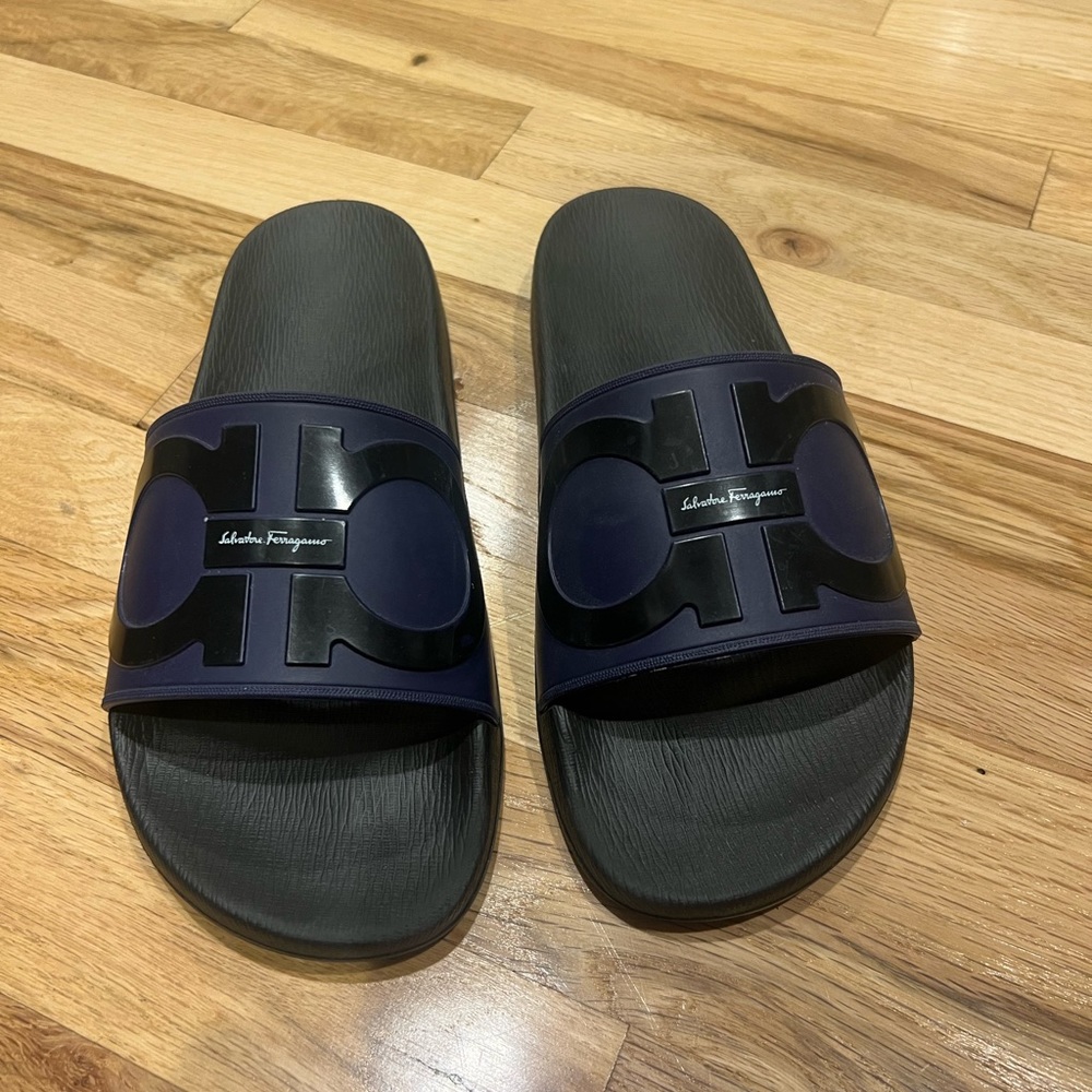 Mens Salvatore Ferragamo Slides